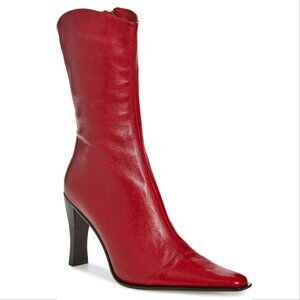 Jeffrey Campbell Be Bold Western Boots Size 5 Red Distressed Leather NEW $280